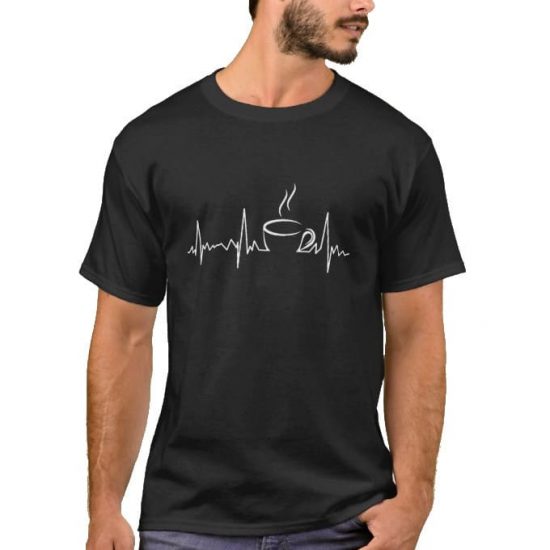 Heartbeat Tea T-shirt - Life line - Black
