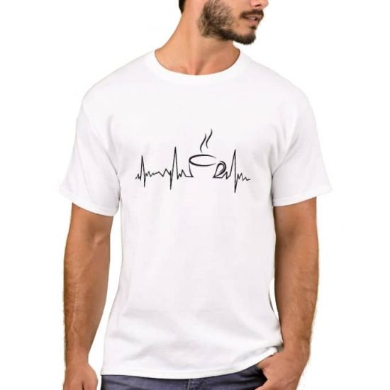 Heartbeat - Tea T-shirt - Life line - white
