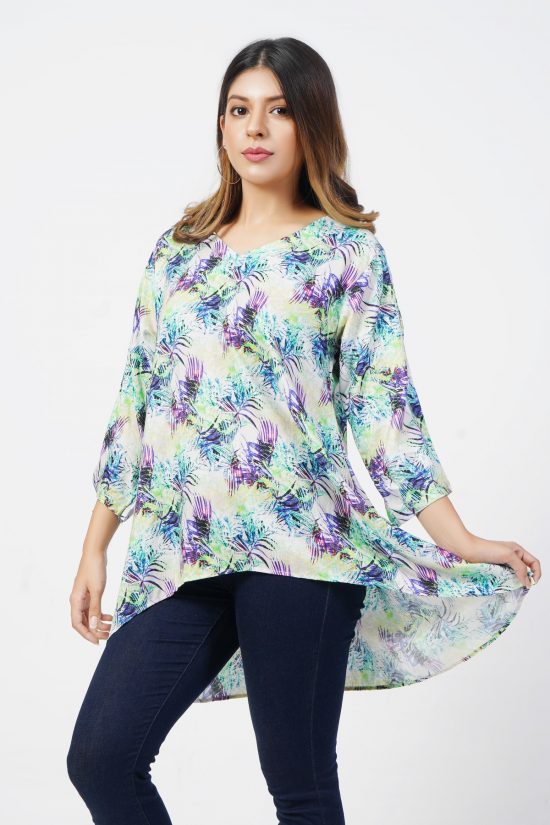 Printed Linen Top - For Ladies