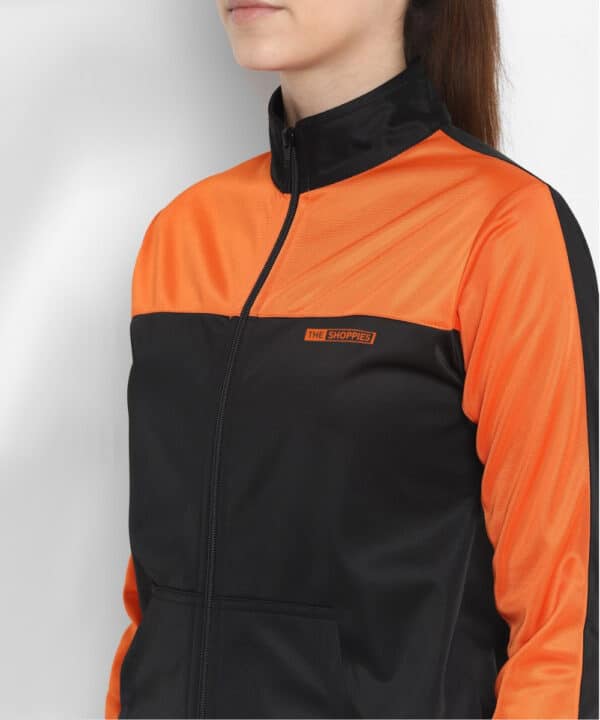 Orange Tracksuit Ladies close up