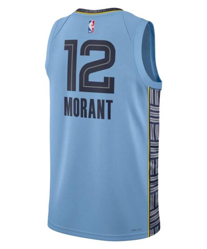 Grizzlies Ja Morant Jersey - NBA Basketball Back